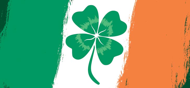 irish flag and clover