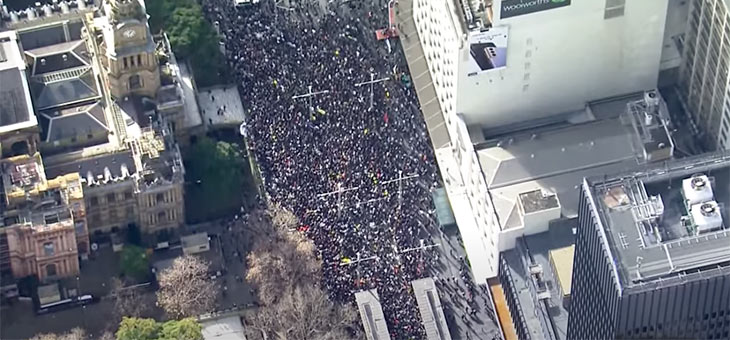 pandemic protestors in sydney